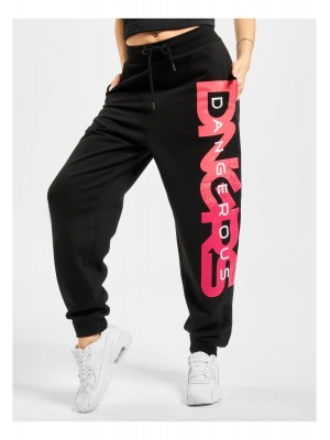 Дамско Долнище DNGRS Hyena Sweatpants black/pink XS