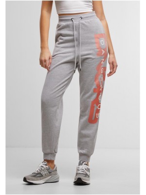 Дамско Долнище DNGRS Hyena Sweatpants grey melange/salmon XS