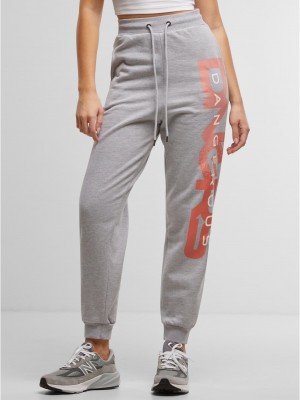 Дамско Долнище DNGRS Hyena Sweatpants grey melange/salmon XS