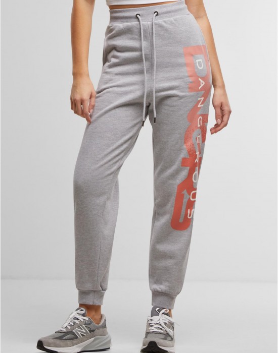 Дамско Долнище DNGRS Hyena Sweatpants grey melange/salmon XS Дамско Долнище DNGRS Hyena Sweatpants grey melange/salmon XS