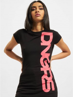 Дамска Тениска Dangerous DNGRS Classic T-Shirt black/pink XS