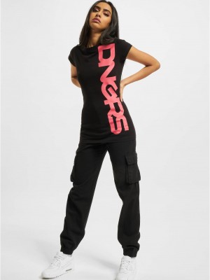 Дамска Тениска Dangerous DNGRS Classic T-Shirt black/pink XS