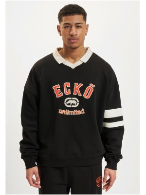 Ecko Unltd. VintageCollar Pullover black/sand XXL Ecko Unltd. VintageCollar Pullover black/sand XXL