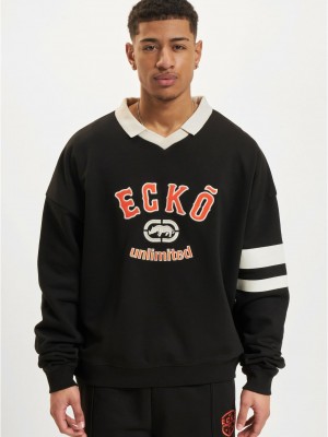 Ecko Unltd. VintageCollar Pullover black/sand XXL Ecko Unltd. VintageCollar Pullover black/sand XXL