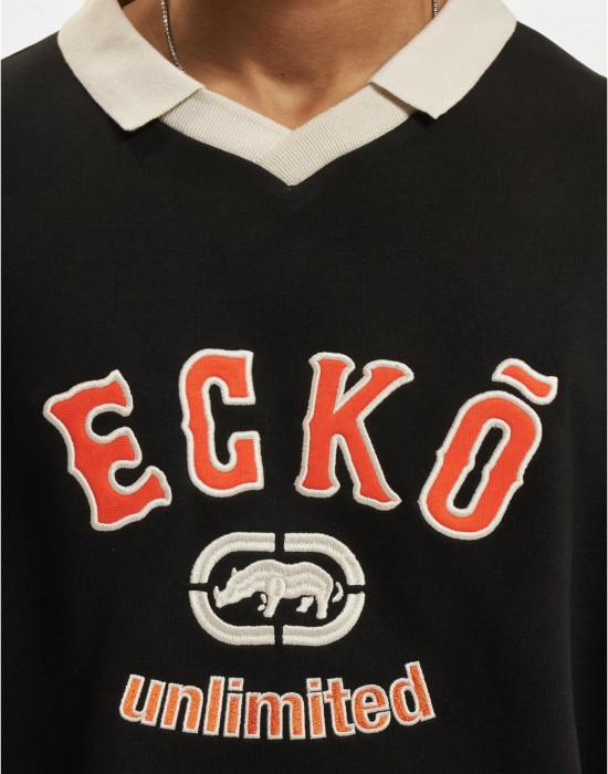 Ecko Unltd. VintageCollar Pullover black/sand XXL Ecko Unltd. VintageCollar Pullover black/sand XXL