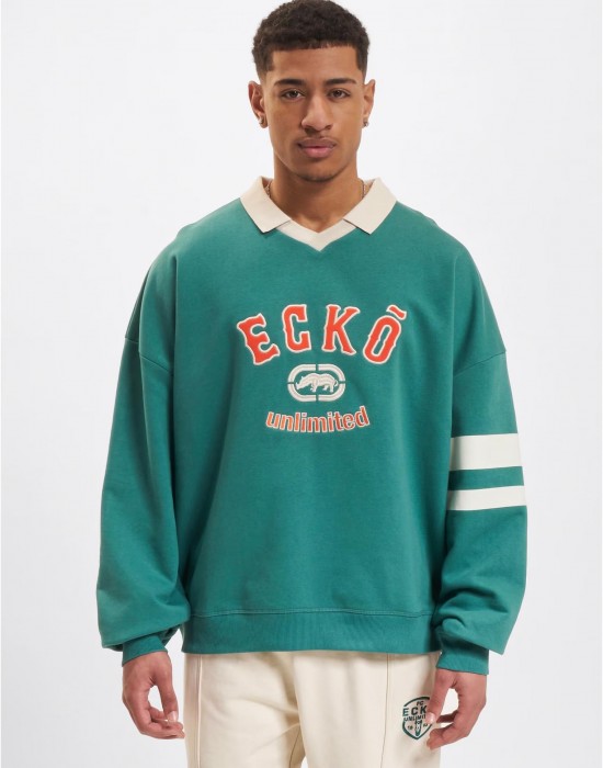 Ecko Unltd. VintageCollar Pullover green/sand XXL Ecko Unltd. VintageCollar Pullover green/sand XXL