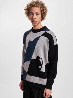 Ecko Unltd. MulticolorLogo Crewneck Pullover black/grey XXL Ecko Unltd. MulticolorLogo Crewneck Pullover black/grey XXL