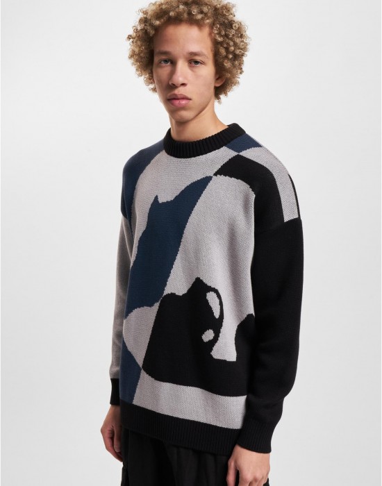 Ecko Unltd. MulticolorLogo Crewneck Pullover black/grey XXL Ecko Unltd. MulticolorLogo Crewneck Pullover black/grey XXL