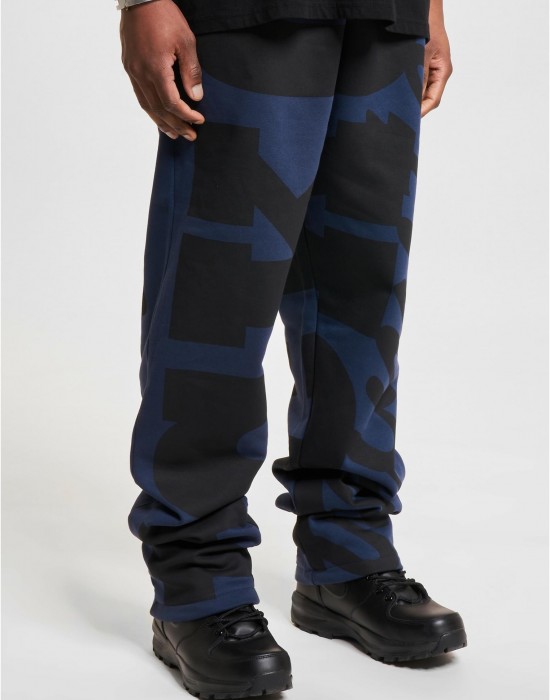 Мъжко Долнище Ecko Unltd. Big Font Jogginghosen black/blue XXL