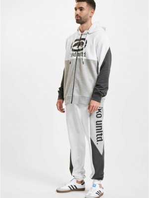 Анцуг Ecko Unltd. Ec ko Jogginganz?ge grey melange/white/anthracite XXL Анцуг Ecko Unltd. Ec ko Jogginganz?ge grey melange/white/anthracite XXL