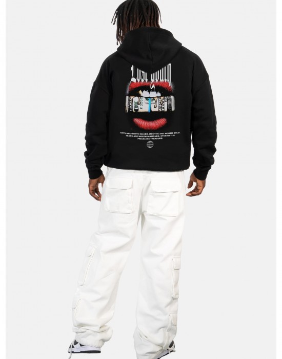 Суичър LY HOODY DOLLAR black XXL