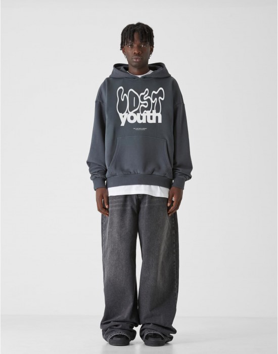 Суичър LY HOODY - Graffiti Cloud darkgrey XXL