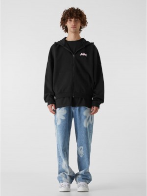 Суичър Lost Youth Zip Hoody - Flower Waves black XXL