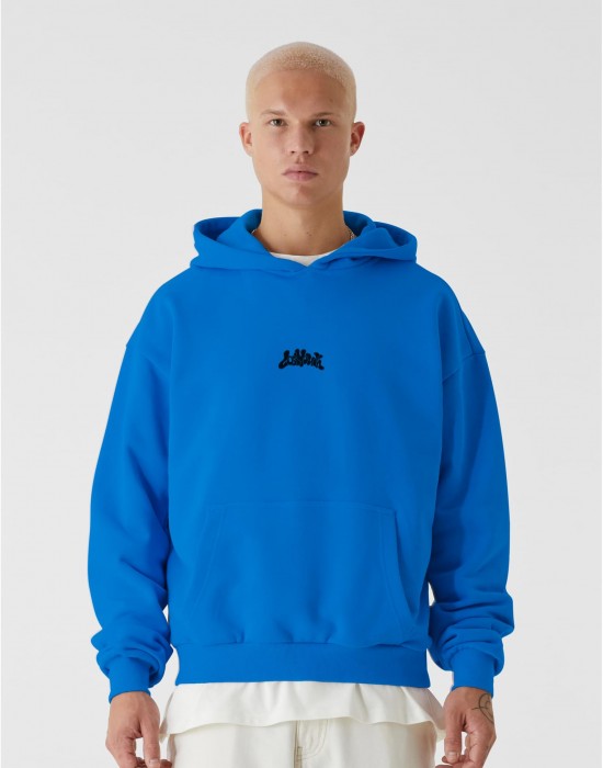 Суичър LY HOODY - BEAUTIFUL CHAOS BLACK/BEIGE cobalt blue XXL