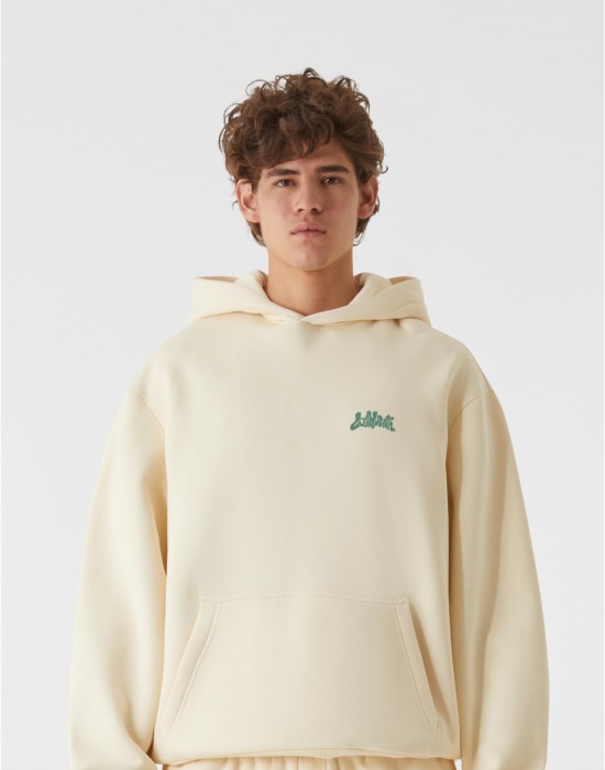 Суичър LOST YOUTH OVERSIZED HOODIE - CHAOS FLOW whitesand XXL