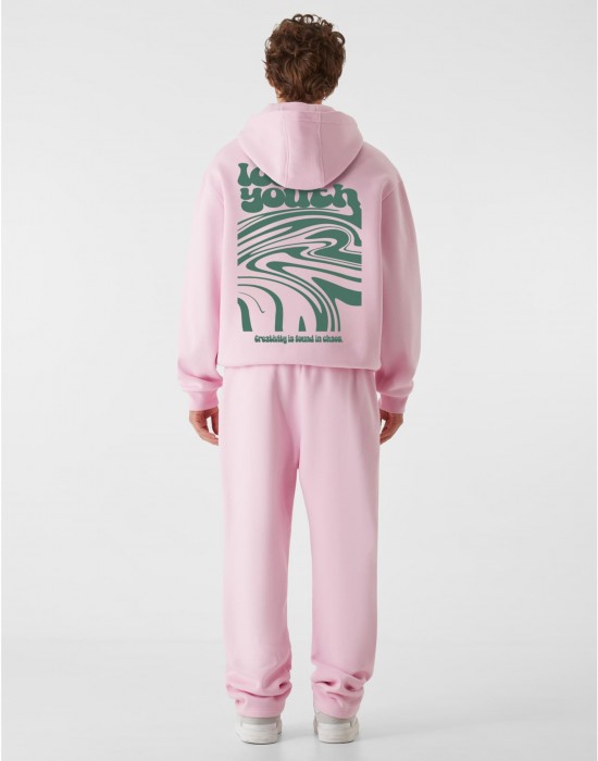Суичър LOST YOUTH OVERSIZED HOODIE - CHAOS FLOW softpink XXL
