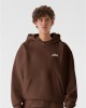 Суичър LOST YOUTH OVERSIZED HOODIE - CHAOS FLOW choclate brown XXL