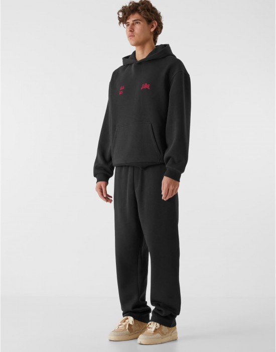 Суичър LOST YOUTH OVERSIZED HOODIE - WILD AT HEART black XXL