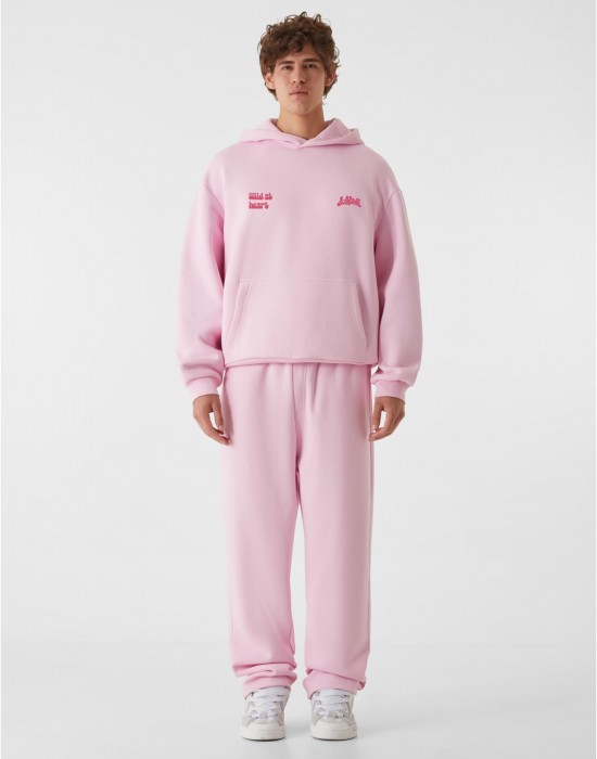 Суичър LOST YOUTH OVERSIZED HOODIE - WILD AT HEART softpink XXL