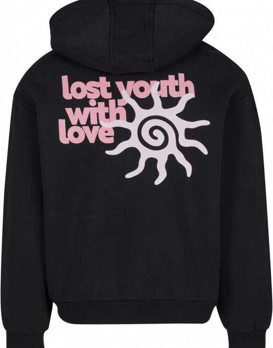 Суичър Lost Youth Oversized Zip Hoodie - With Love black XXL
