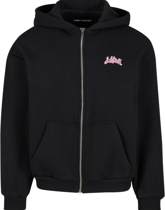 Суичър Lost Youth Oversized zip Hoodie - Responsibly Irresponsible black XXL