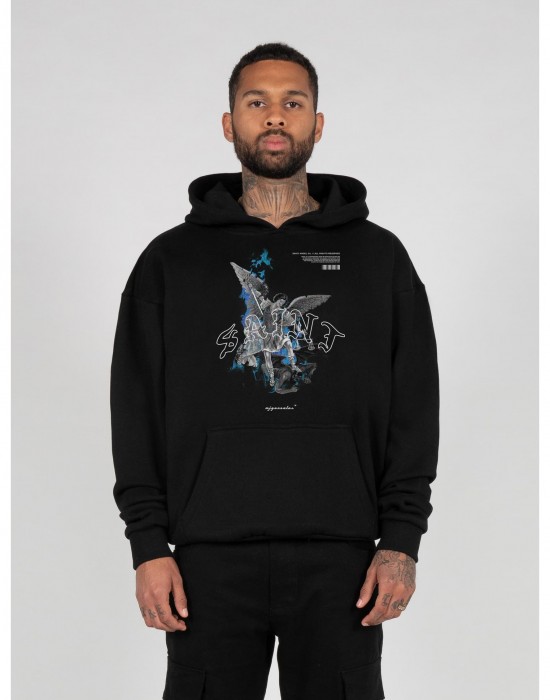 Суичър SAINT V.1 Heavy Hoody Oversized Essentials V.4 black XXL
