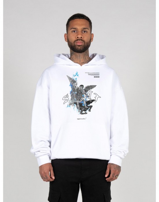 Суичър SAINT V.1 x Heavy Hoody Oversized Essentials V.4 white XXL
