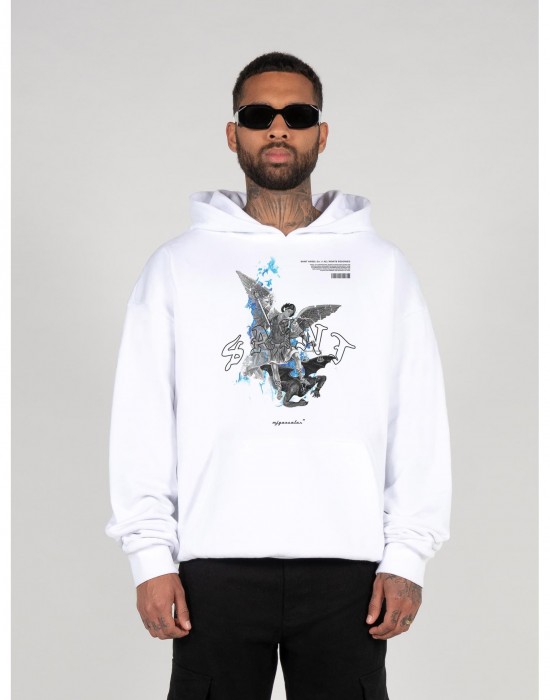 Суичър SAINT V.1 x Heavy Hoody Oversized Essentials V.4 white XXL