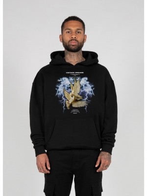 Суичър VINTAGE DREAMS V.1 Heavy Hoody Oversized Essentials V.4 black XXL