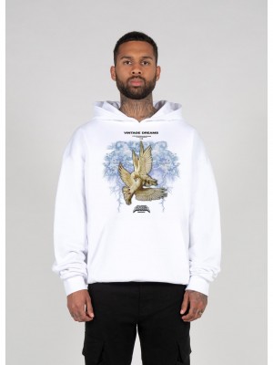 Суичър VINTAGE DREAMS V.1 Heavy Hoody Oversized Essentials V.4 white XXL