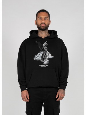 Суичър ANGEL Heavy Hoody Oversized Essentials V.4 black XXL