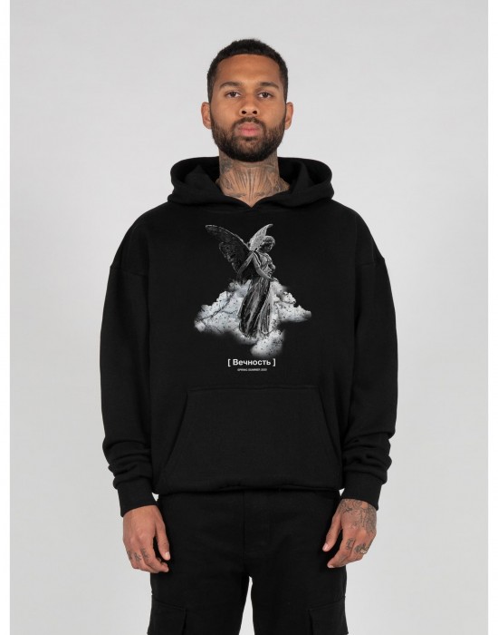 Суичър ANGEL Heavy Hoody Oversized Essentials V.4 black XXL