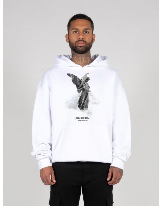 Суичър ANGEL Heavy Hoody Oversized Essentials V.4 white XXL