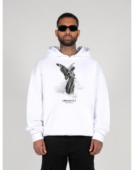Суичър ANGEL Heavy Hoody Oversized Essentials V.4 white XXL