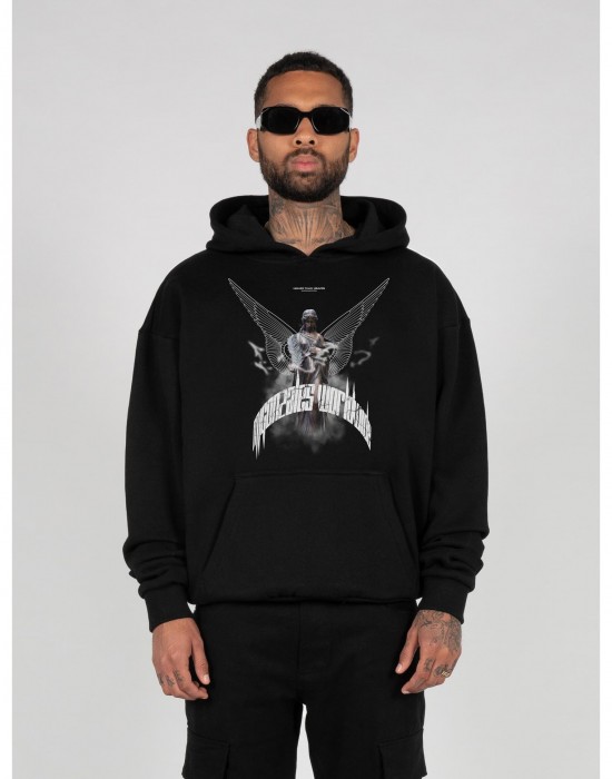 Суичър HIGHER THAN HEAVEN V.1  with Ultra Heavy Hoody black XXL