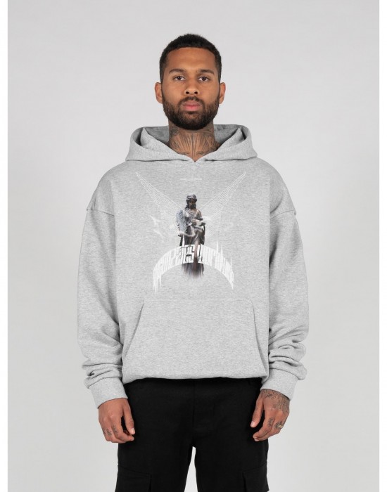 Суичър HIGHER THAN HEAVEN V.1  with Ultra Heavy Hoody grey XXL