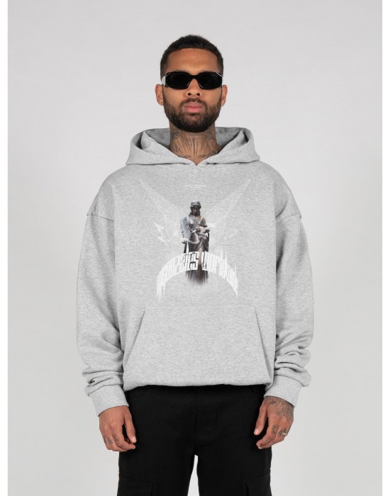 Суичър HIGHER THAN HEAVEN V.1  with Ultra Heavy Hoody grey XXL