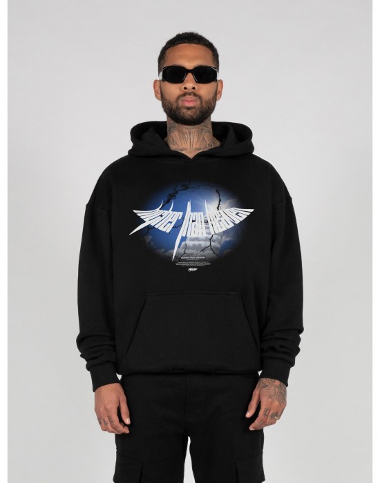 Суичър HIGHER THAN HEAVEN V.4  with Ultra Heavy Hoody black XXL