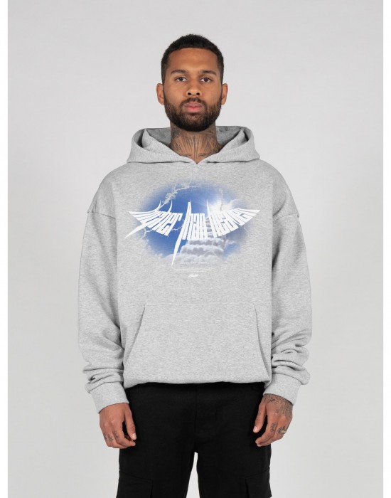 Суичър HIGHER THAN HEAVEN V.4  with Ultra Heavy Hoody grey XXL