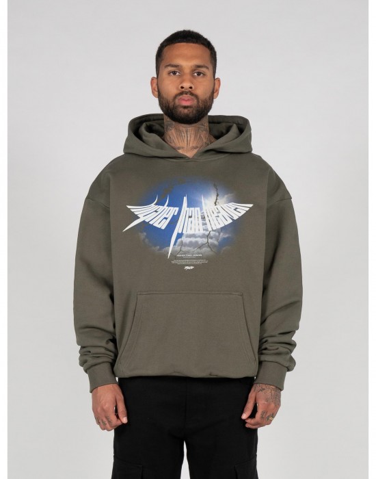 Суичър HIGHER THAN HEAVEN V.4 Ultra Heavy Hoody olive XXL