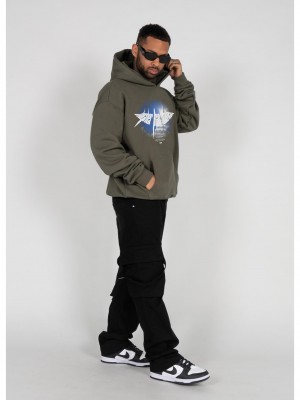 Суичър HIGHER THAN HEAVEN V.4 Ultra Heavy Hoody olive XXL