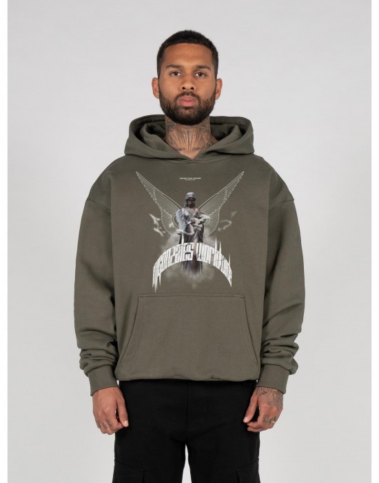 Суичър MJG HIGHER THAN HEAVEN V.1 Ultra Heavy Hoody olive XXL
