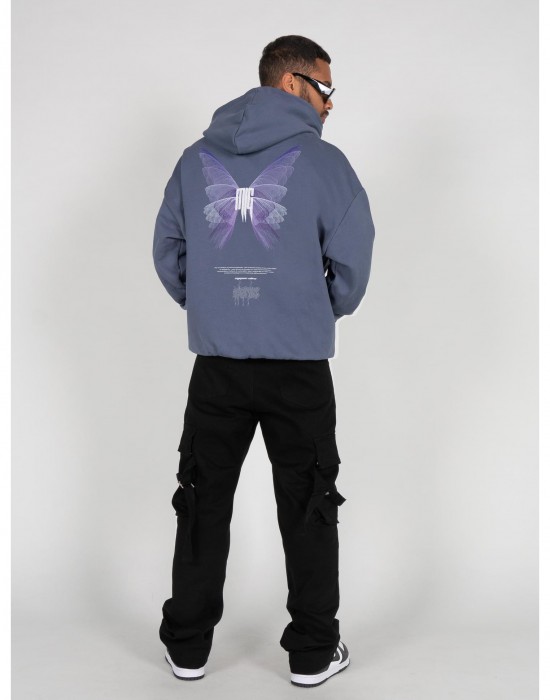 Суичър METAMORPHOSE V.2 Heavy Oversized Hoody vintageblue XXL