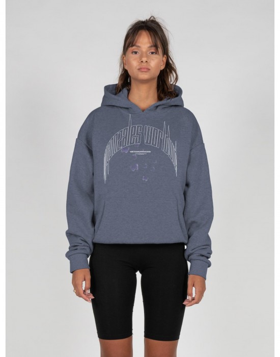 Ladies METAMORPHOSE V.3 Heavy Oversized Hoody vintageblue XXL