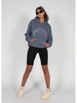 Ladies METAMORPHOSE V.3 Heavy Oversized Hoody vintageblue XXL