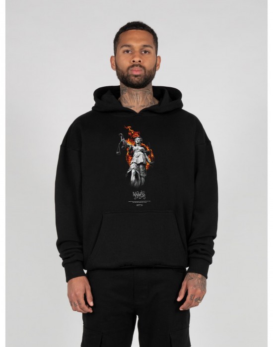 Суичър Justitia x Heavy Oversized Hoody black XXL