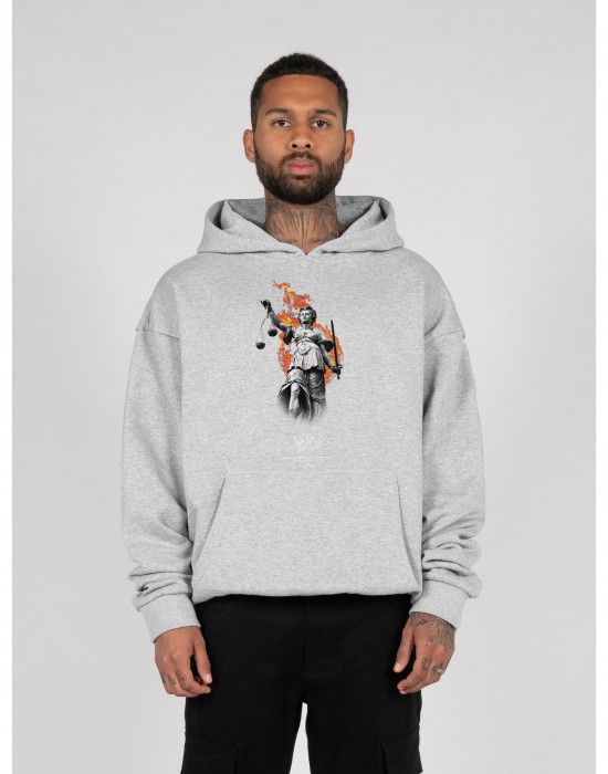 Суичър Justitia x Heavy Oversized Hoody grey XXL