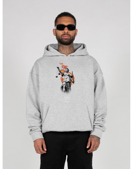 Суичър Justitia x Heavy Oversized Hoody grey XXL
