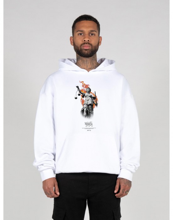 Суичър Justitia x Heavy Oversized Hoody white XXL