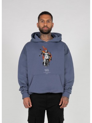 Суичър Justitia x Heavy Oversized Hoody vintageblue XXL